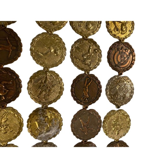 HUGE Vtg Lot Sports 100+ Medals Awards All Metal Sports Track Volleyball Archery - Picture 14 of 16